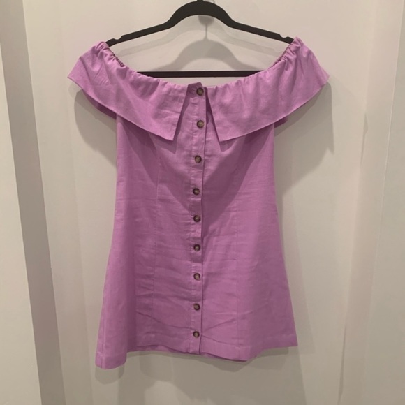 Express x Rocky Barnes Off the Shoulder Dress Y2K - Picture 4 of 7